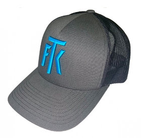 Kšiltovka Trucker - šedá/tyrkys